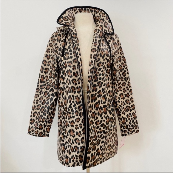 Kate Spade leopard animal print raincoat NWT - Picture 3 of 10